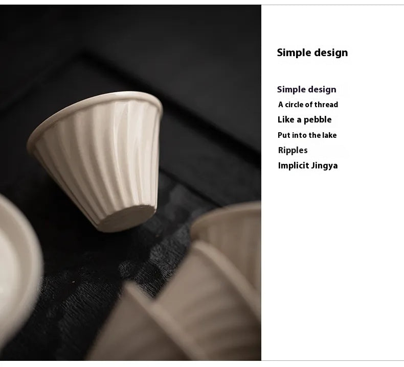 Ash Grey Portable Tea Set – Minimalist Travel Teaware with Unique Style
