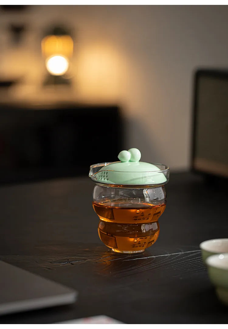 “Verdant Gourd” Portable Kungfu Tea Cup – Elegant Travel Teaware Inspired by Nature