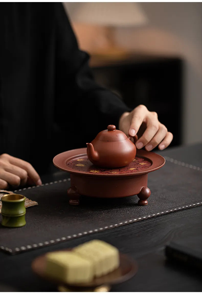 Reddish-Brown "Three Tripods" Teapot Stand
