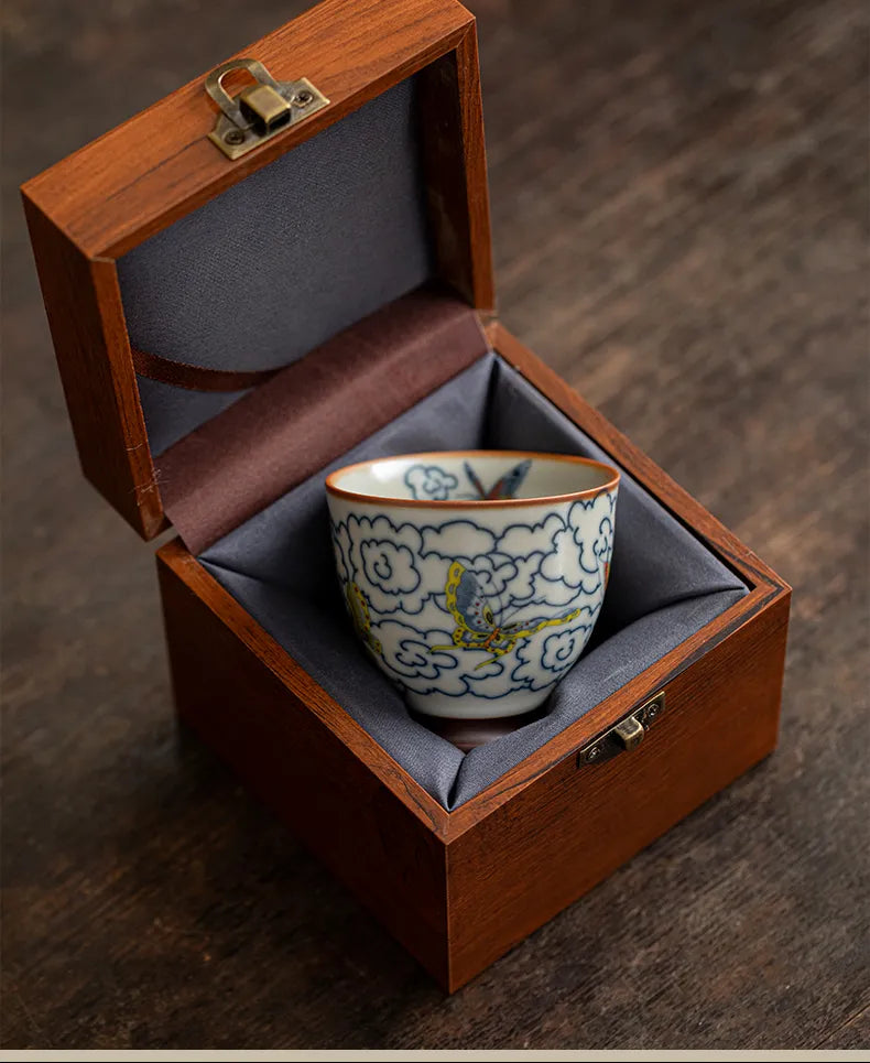 Ru Kiln Aroma Tea Cup – “Step-by-Step to Success” Design