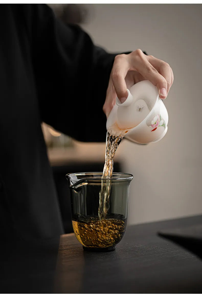 “Muhe” Lotus-Inspired Travel Gongfu Tea Cup – Elegant, Portable, Zen-Inspired