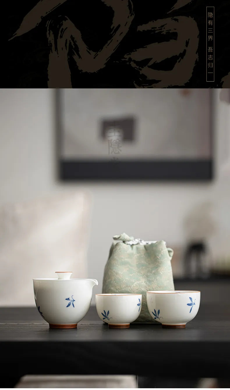 “Autumn Orchid” Fast-Brew Travel Tea Cup – Inspired by Gentle Waters and Graceful Blooms