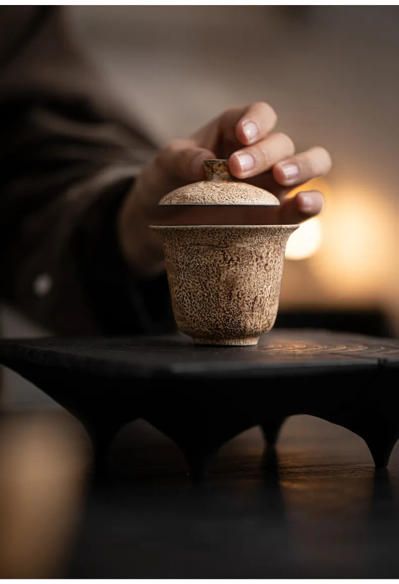 Chenzao Handmade Gaiwan – Minimalist Covered Tea Bowl for Gongfu Brewing
