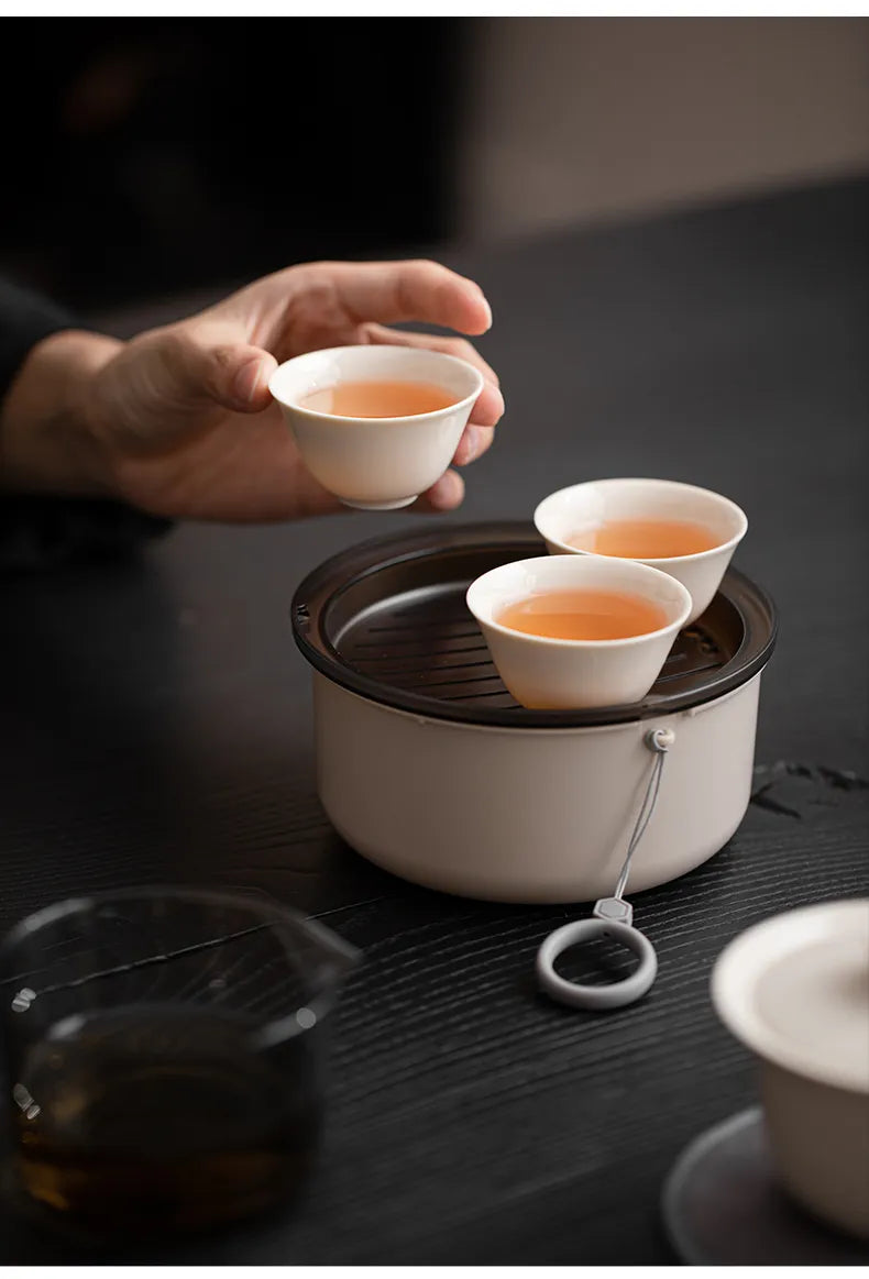 Portable Kungfu Tea Cup Set – “Carry a Breeze” Travel Teacup for One