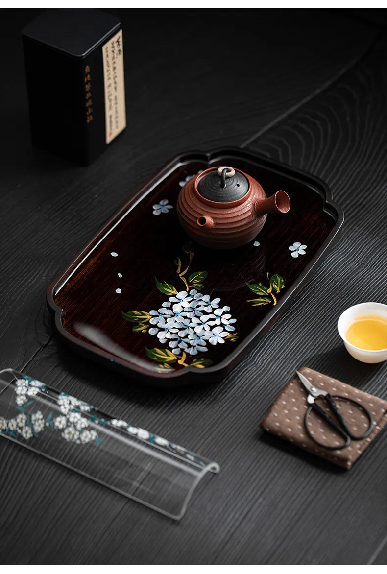 Hand-painted Bamboo Tea Tray
