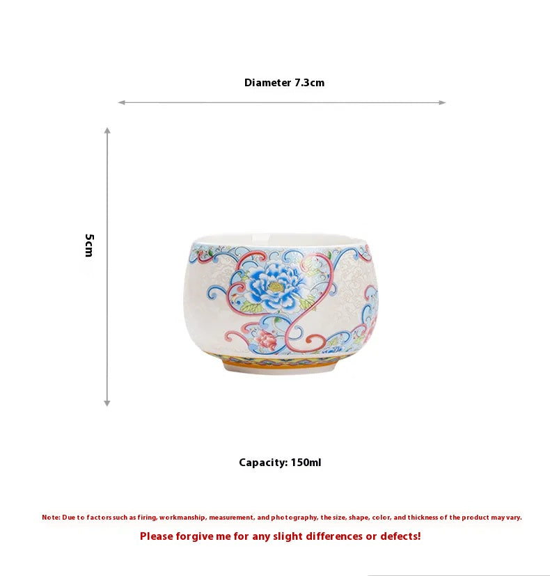 Peony Tea Cup – Elegant Floral Design for Gongfu Tea Tasting