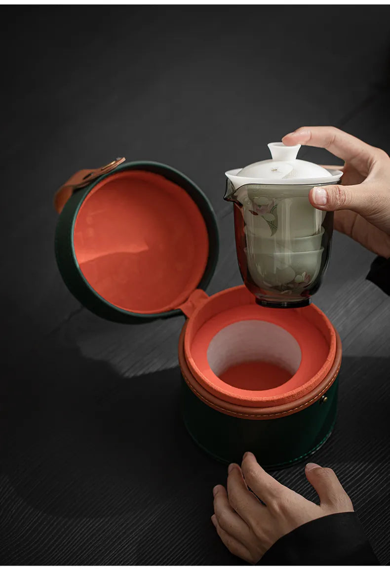 “Muhe” Lotus-Inspired Travel Gongfu Tea Cup – Elegant, Portable, Zen-Inspired