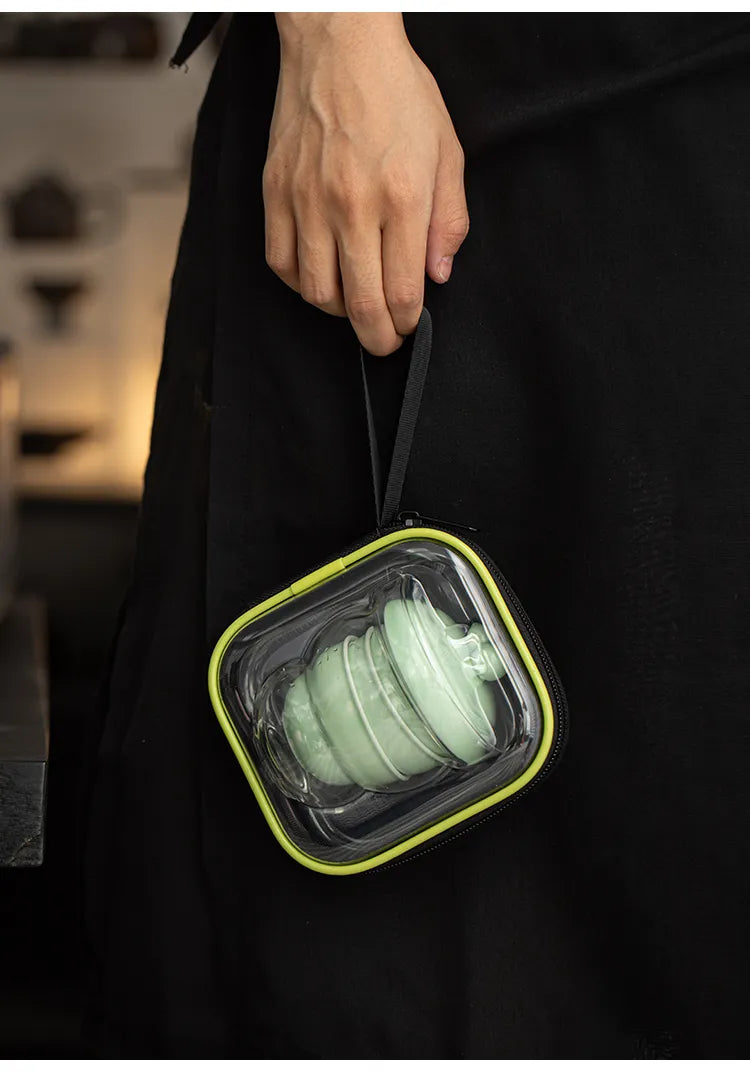 “Verdant Gourd” Portable Kungfu Tea Cup – Elegant Travel Teaware Inspired by Nature