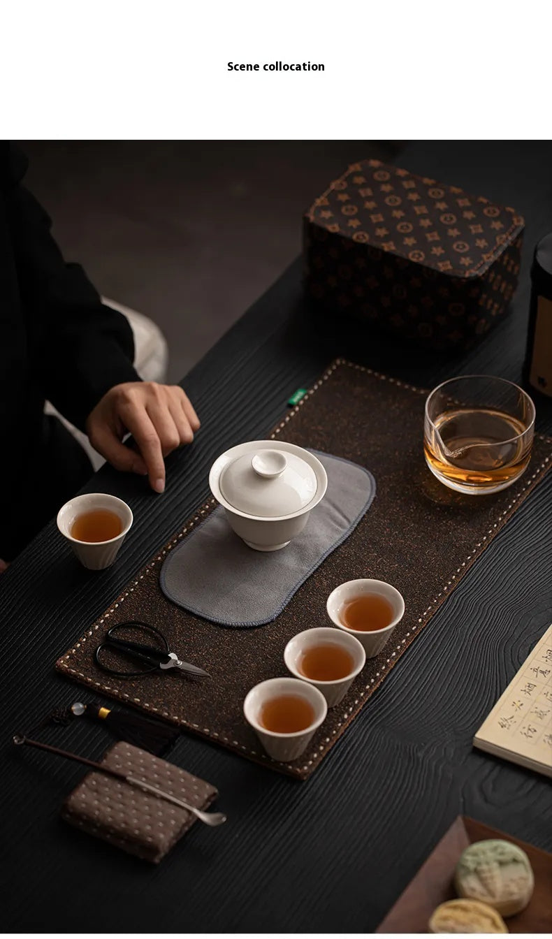 Ash Grey Portable Tea Set – Minimalist Travel Teaware with Unique Style