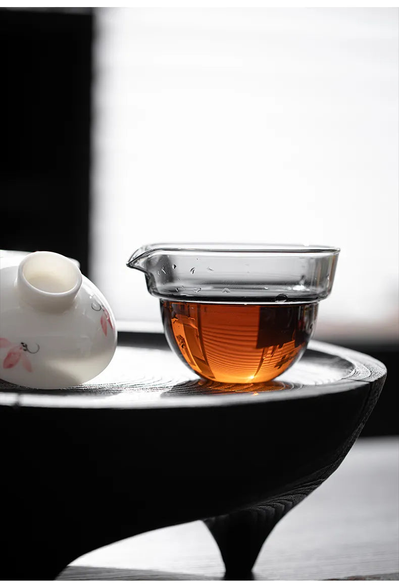 "Guerlain" Travel Teacup in Mutton Fat Jade Porcelain – Elegant & Portable Kungfu Tea Set