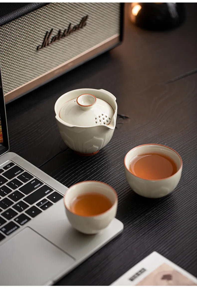 Qinglian Travel Tea Set – Portable Kungfu Teacup for One