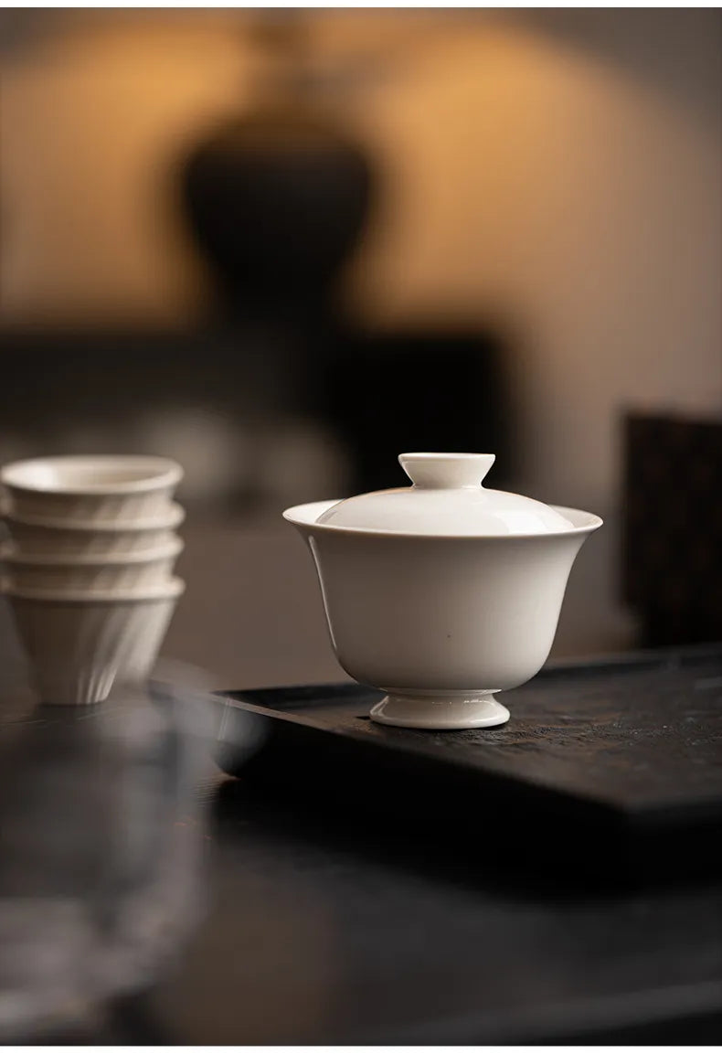 Ash Grey Portable Tea Set – Minimalist Travel Teaware with Unique Style