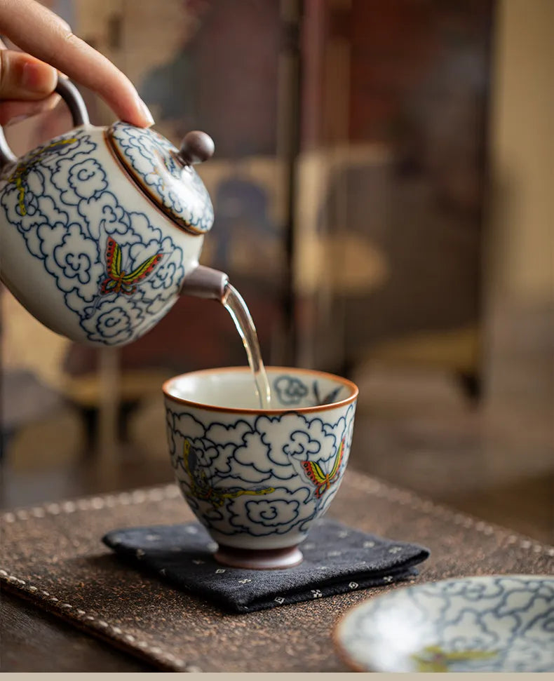 Ru Kiln Aroma Tea Cup – “Step-by-Step to Success” Design