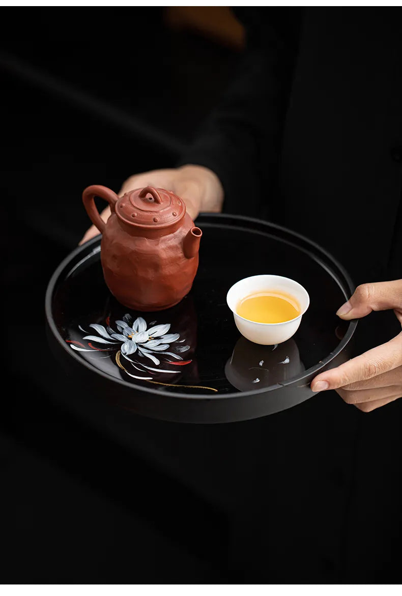 Hand-painted Bamboo Tea Tray