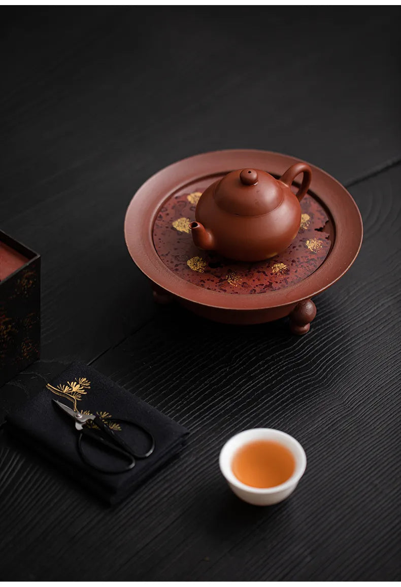 Reddish-Brown "Three Tripods" Teapot Stand