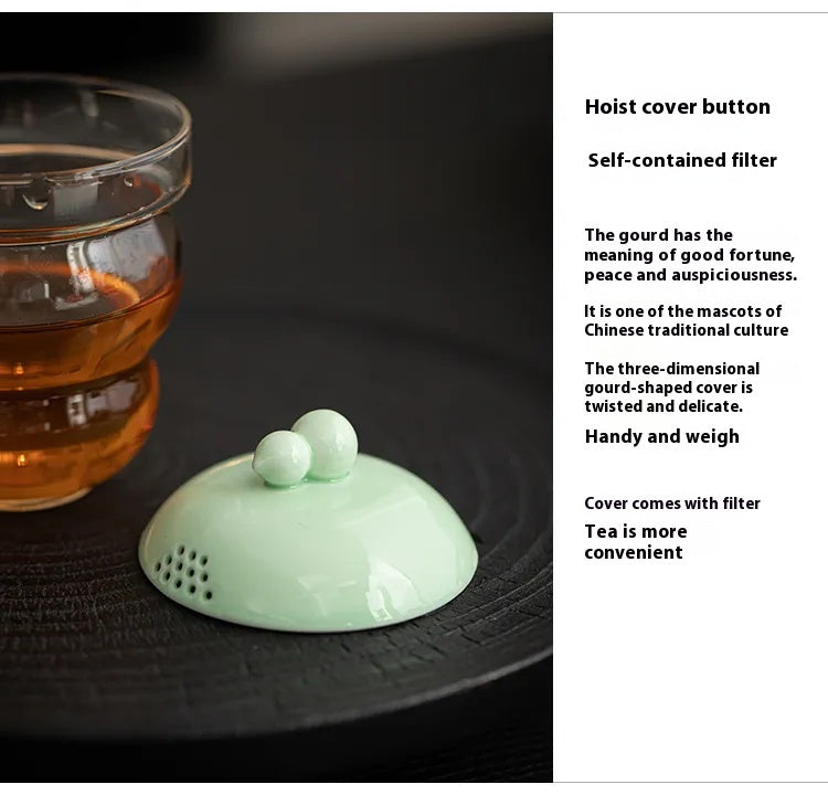 “Verdant Gourd” Portable Kungfu Tea Cup – Elegant Travel Teaware Inspired by Nature