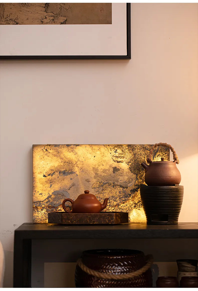 Square Cliff Stone Gongfu Tea Tray
